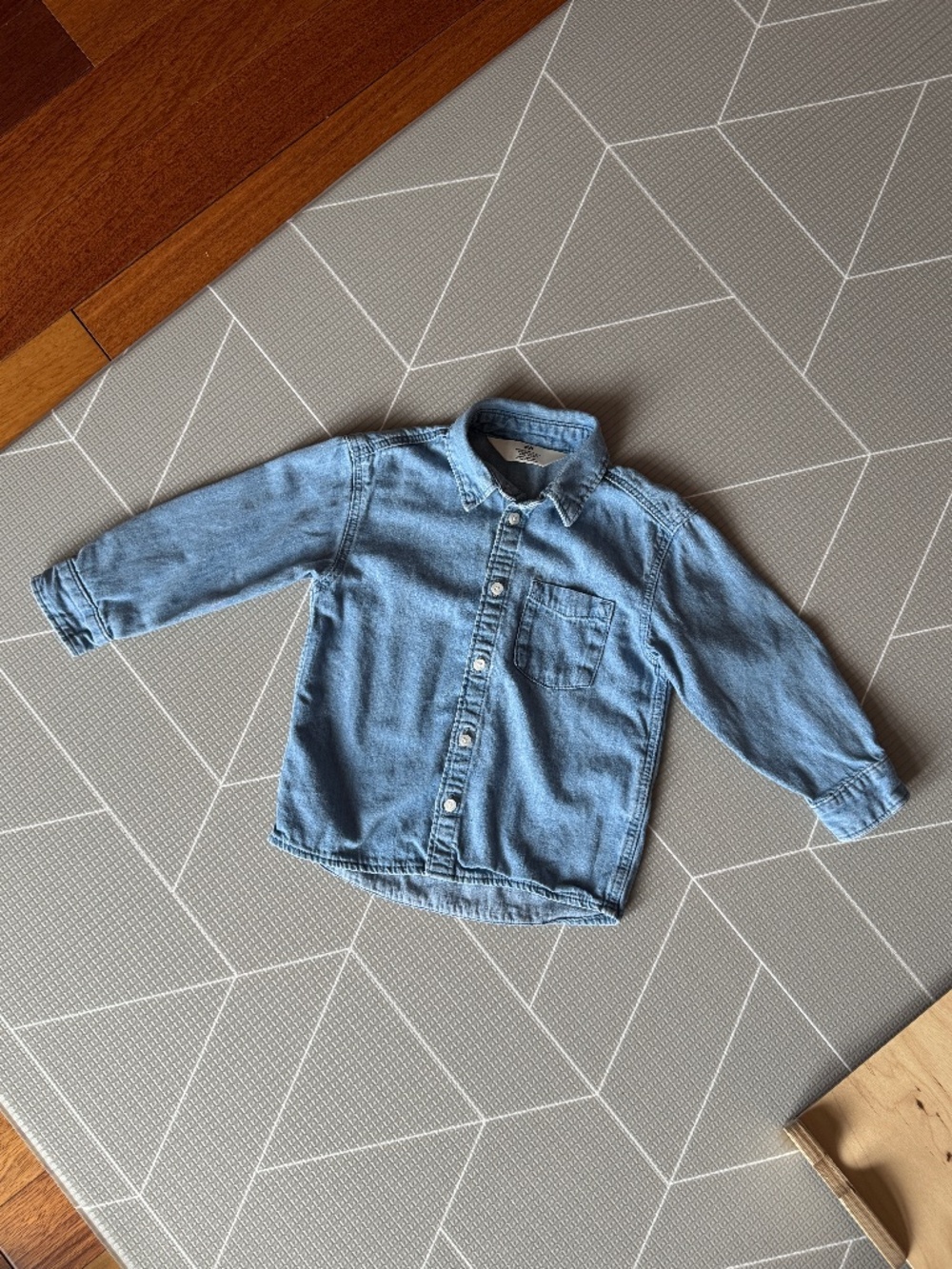 H&M toddler boy chambray button down shirt